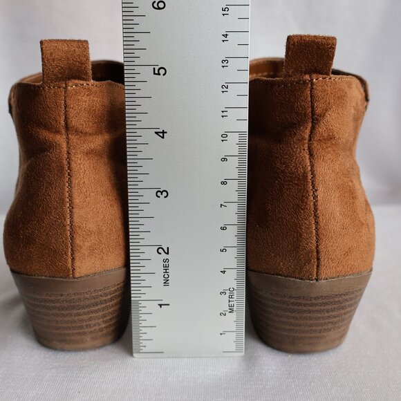 Faux Suede Ankle Boots - Size 7 - Cognac Colour - American Eagle - Picture 10 of 12